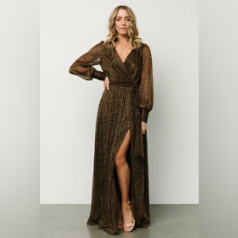 Baltic Born Abigail Sparkle Dress in Bronze Small NWT - Picture 1 of 5